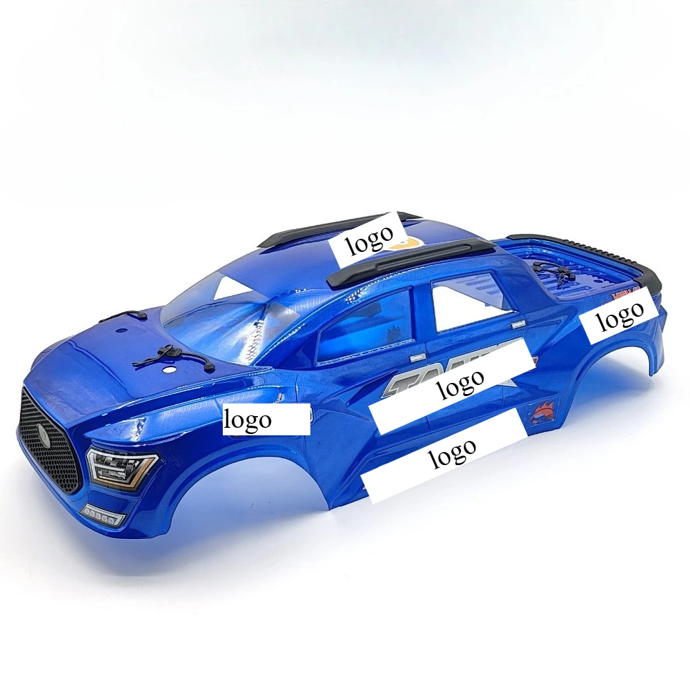 RC custom size PC Body Shell Blue Or Clear 1/8 Scale For FS Tank Cheetah 360mm Wheelbase Decals Hobby Replacement Accessories
