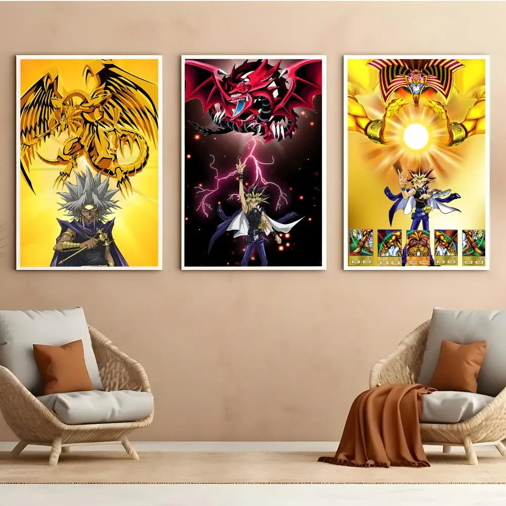 Y-Yu Gi Oh Classic Poster HD Anime Hot Theme Singer/OST/Movie-Waterproof Self-Stick Home Decor