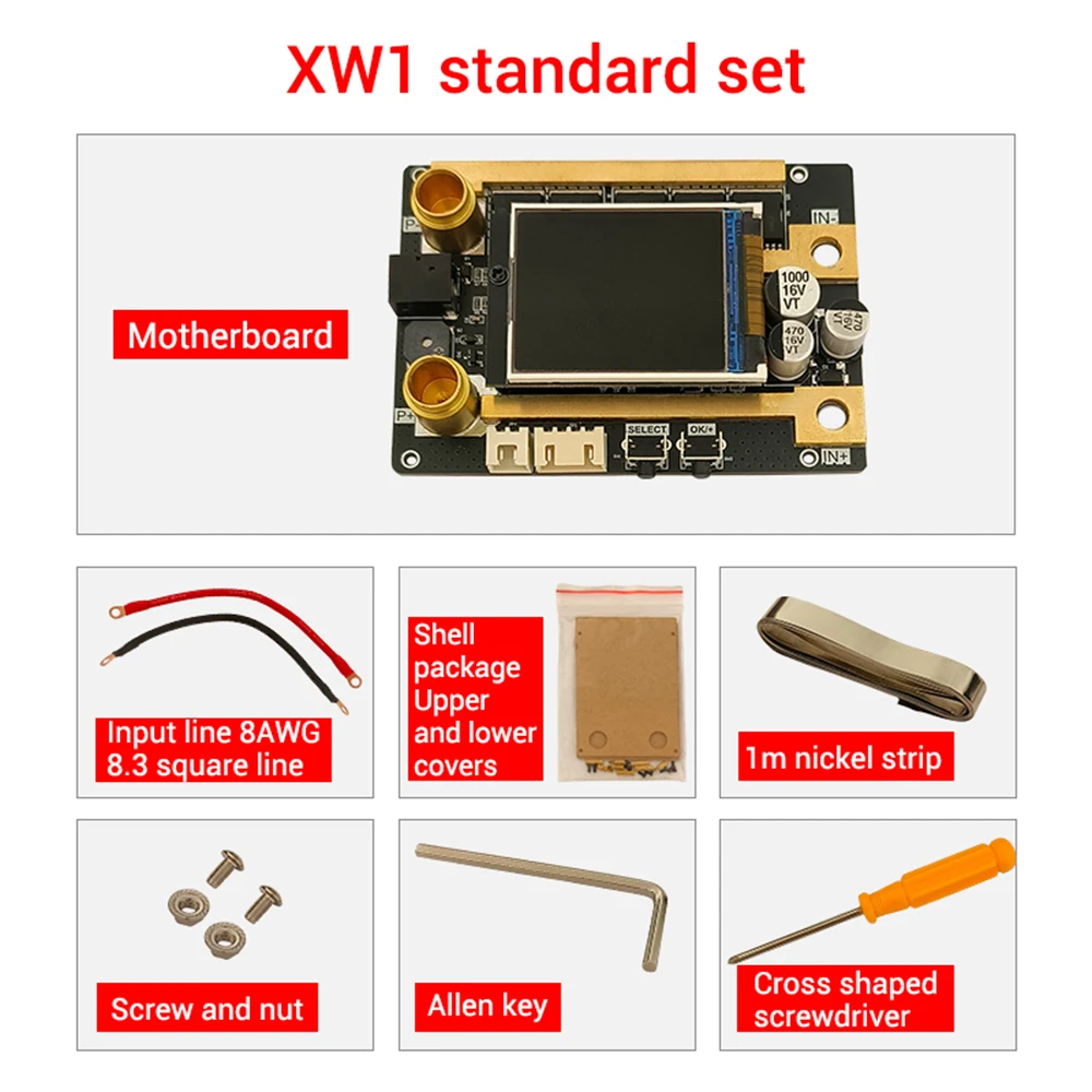 Tragbare Punktschweißgerät-Steuerplatine DIY DC 5,4–15 V Punktschweißmaschine Digitalanzeige Einstellbarer Punktschweißgerät für 18650-Batterie