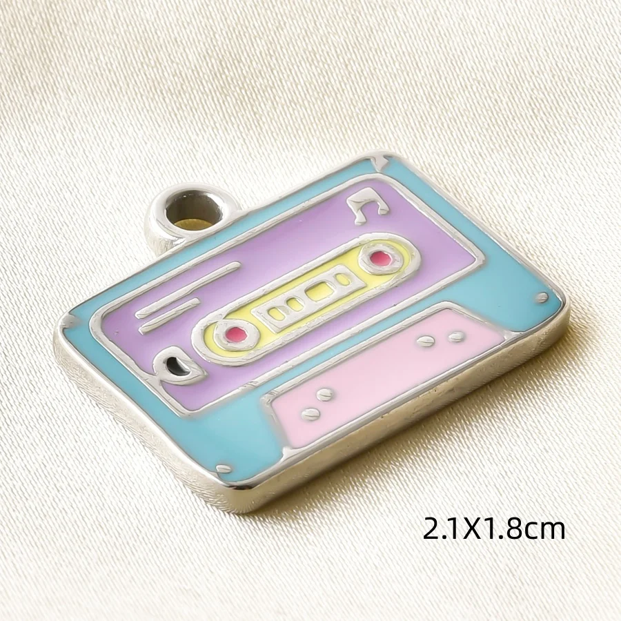 3 Stück/Set Öltropfen-Kuchen-Haartrockner Alltagsbedarf Charm Edelstahl-Anhänger für Schmuckherstellung Mädchen-Anhänger DIY Bastelbedarf – Detail 13