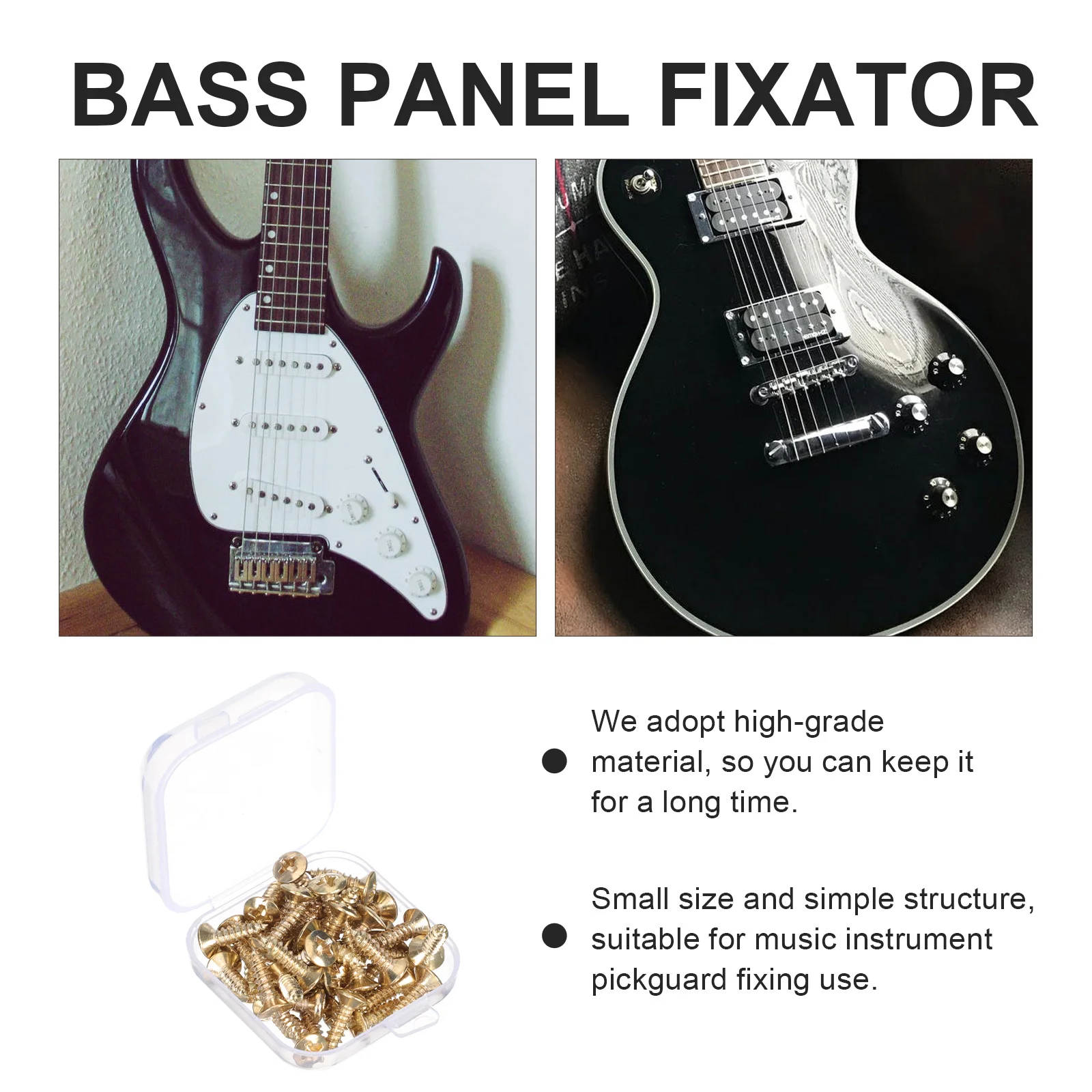 

100Pcs Reliable Guitar Pick Guard Screws High Grade Material Long Time Use Electric Guitar Jack Screw Pickguard Material