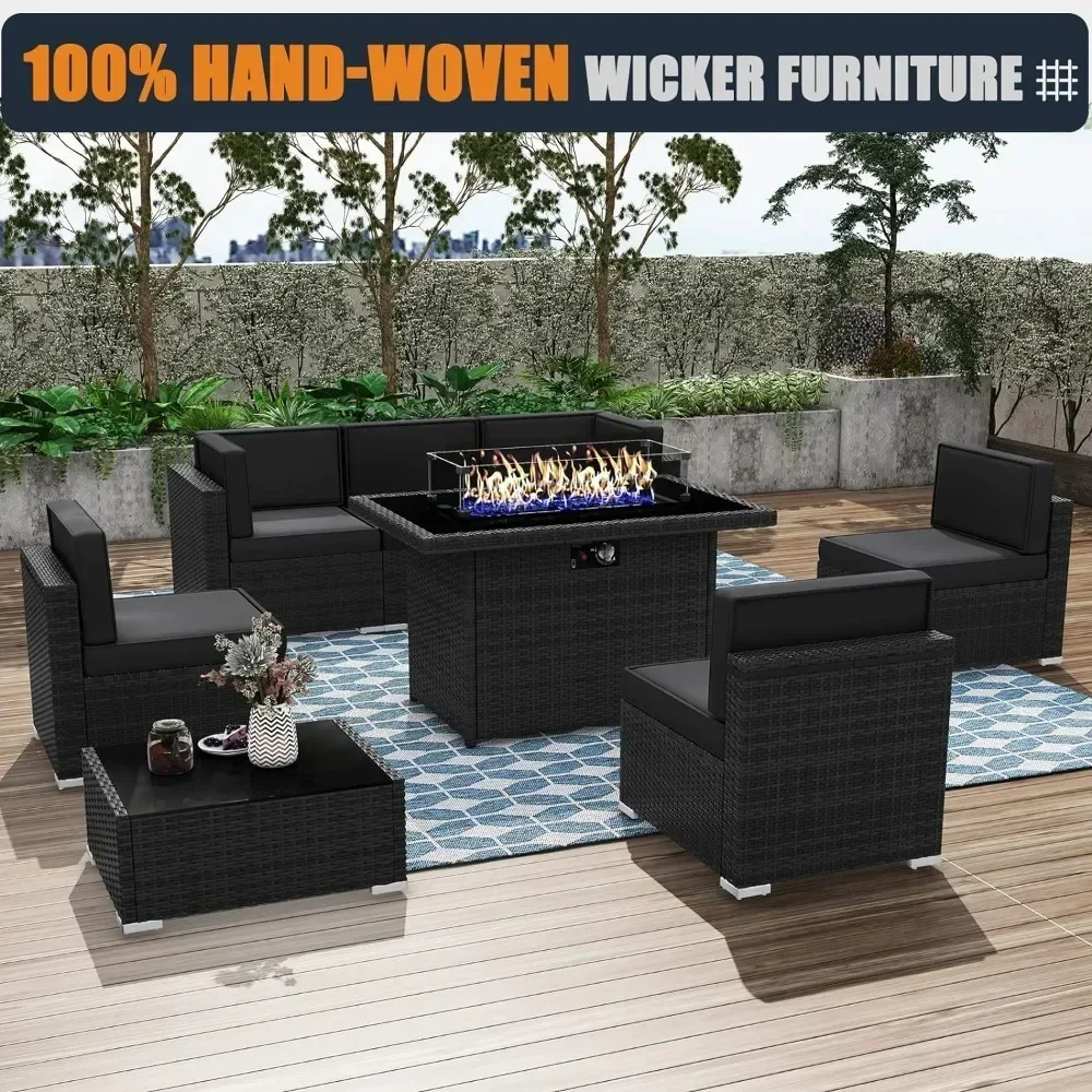 Piec Patio Furniture Conversation Sofa Set with 44