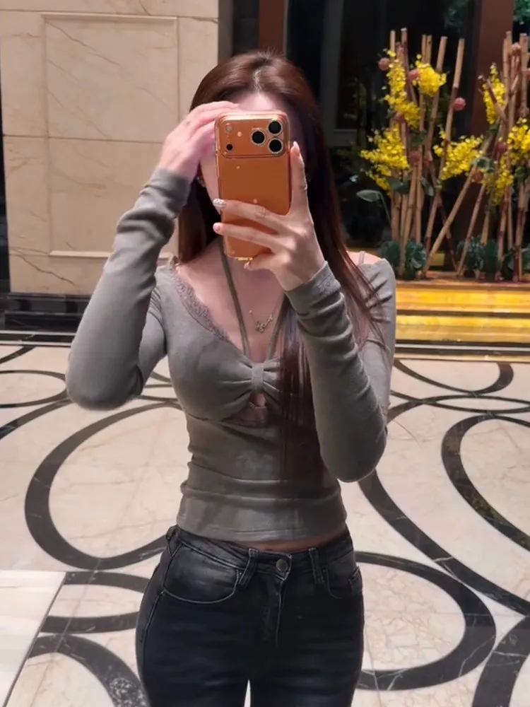 

Женские футболки с длинным рукавом оверсайз в стиле E-Girls с принтом, черные, хлопковые, свободного кроя, для вечеринок, уличного стиля, для молодых девушек, в стиле Ins