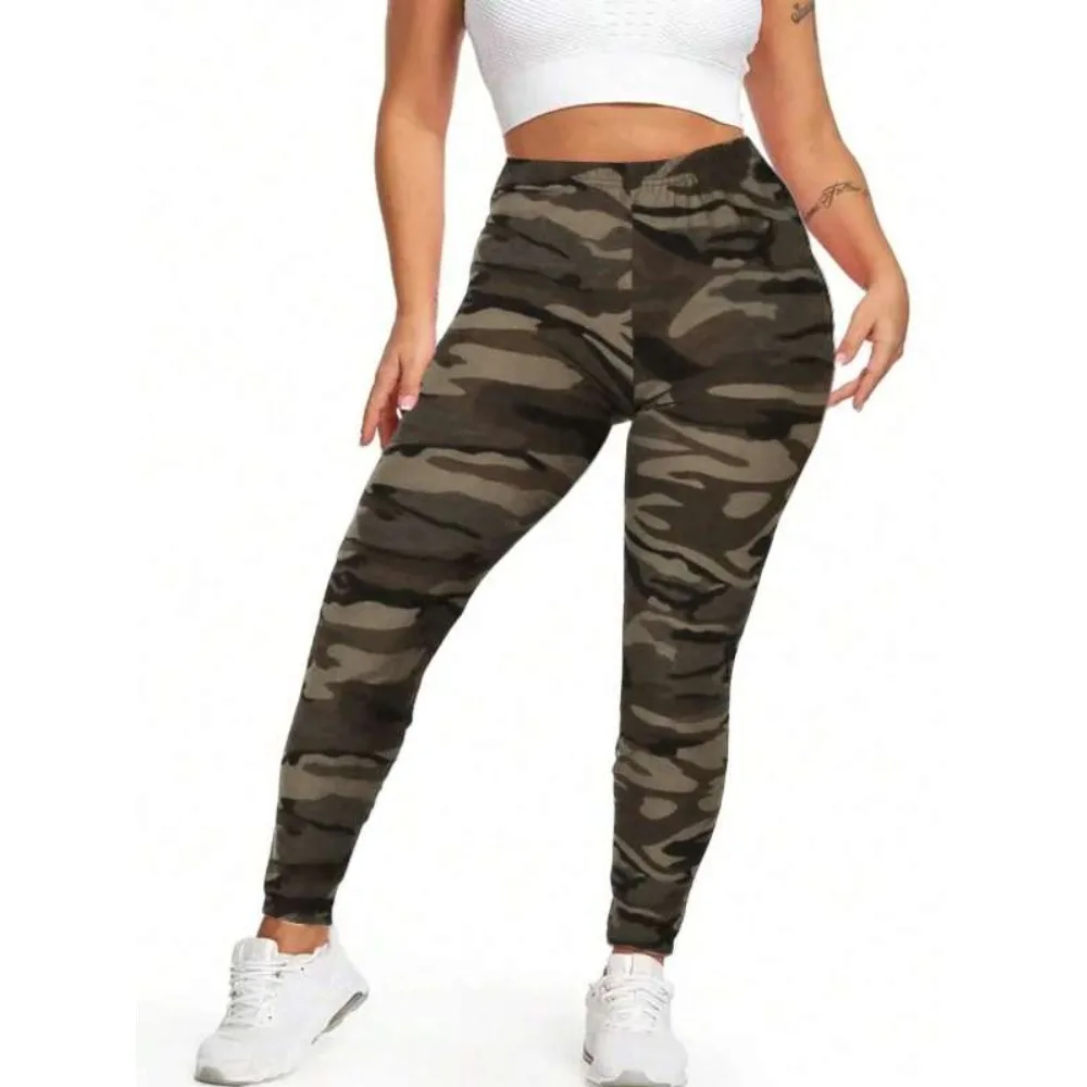 

Plus Size 1XL-5XL Fashion Women's Camouflage leggings Ladies Casual Autumn Slimming Tights Bodybuilding Tights Leggings