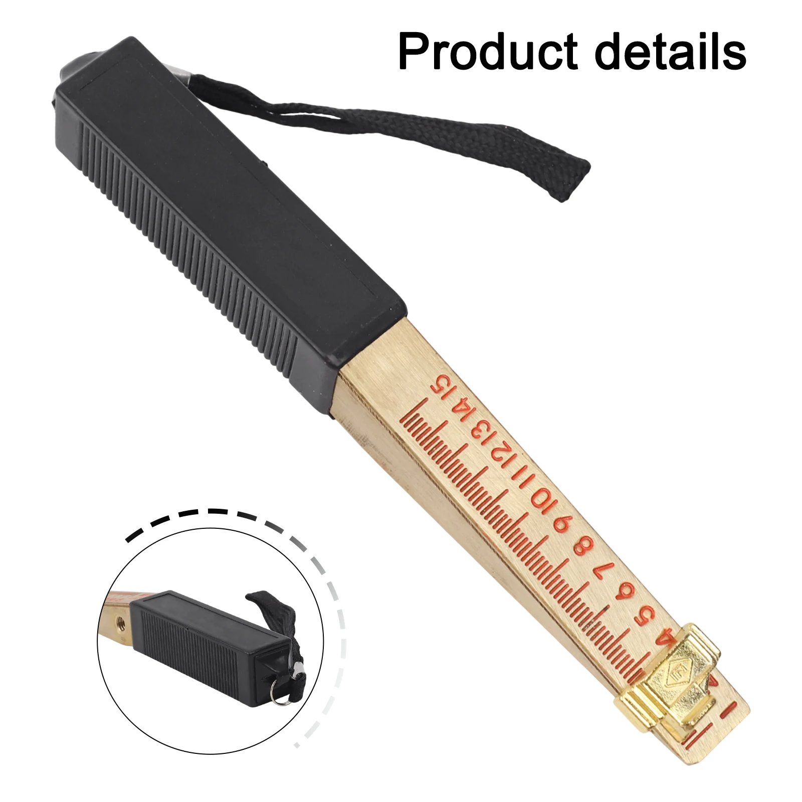 For Flatness Deviation Vernier Gauge Feeler Gauge Home Inspection Gold Black Door Measurement Copper Plated Material