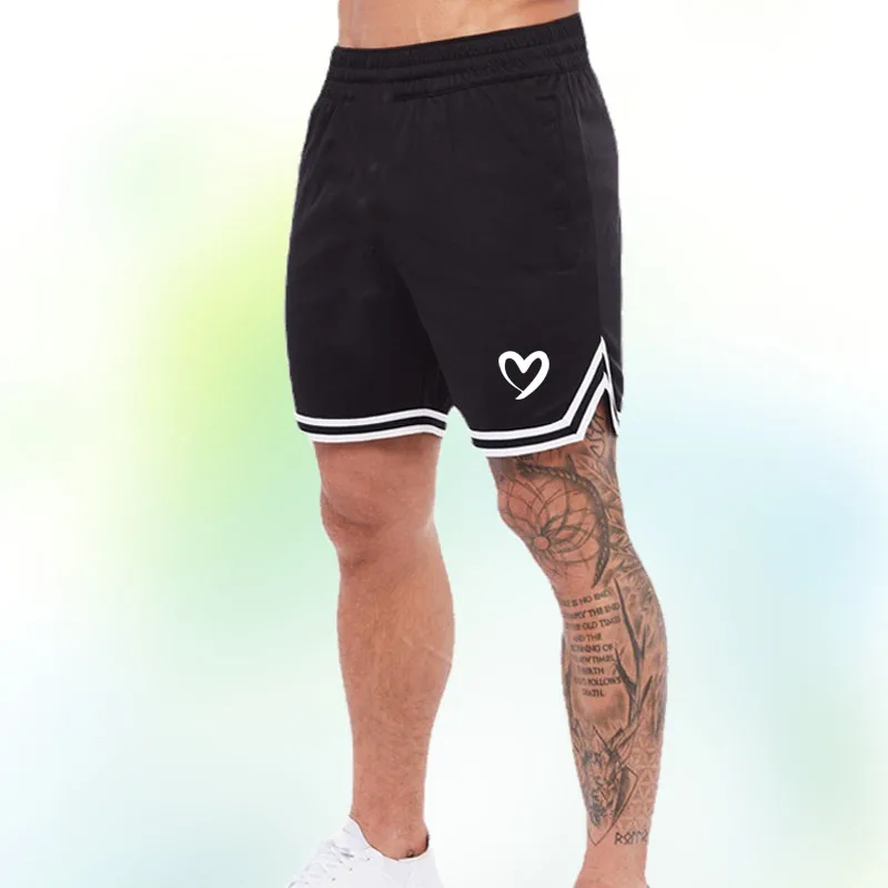 Fashionable summer men's sports shorts, casual cropped pants, loose basketball jacket pants, thin pants