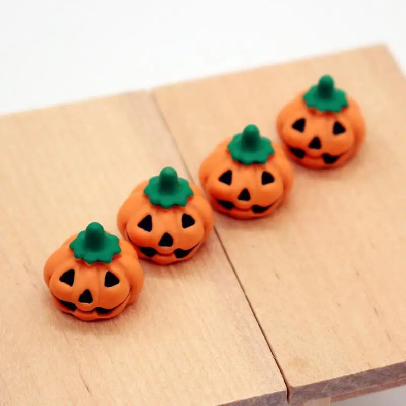 10 Peças de Decoração de Abóbora Fofa para Halloween, Miniaturas de Micro Paisagem, Figuras de Resina, Ornamentos para Mini Jardim de Fadas - Brinquedo