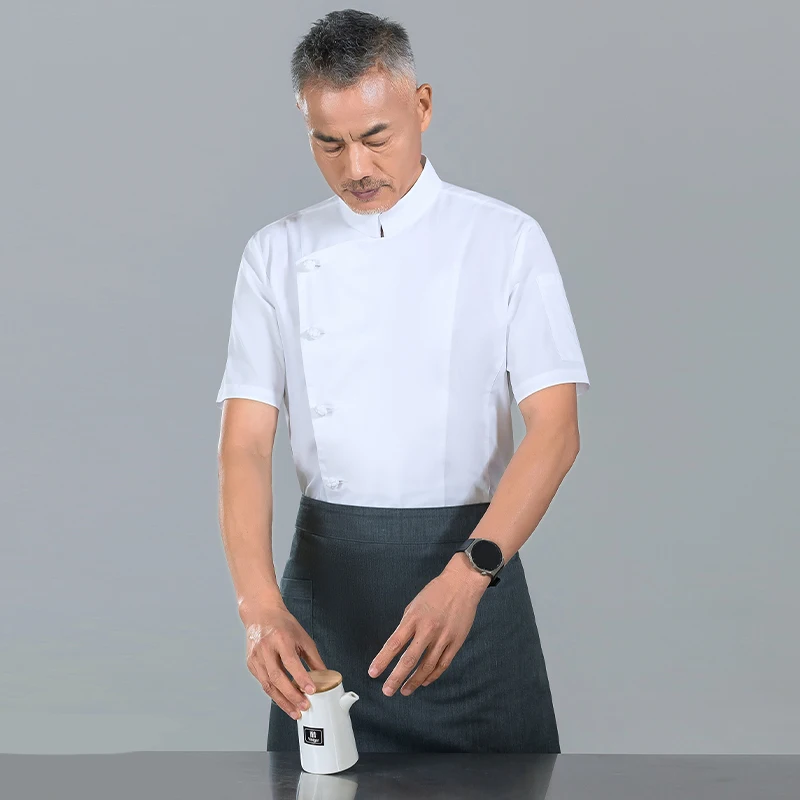 Kitchen Shirt Cooking Costume Waiter Work Clothes Restaurant Overalls Hotel Chef Uniform Men's Chef Jacket Bakery Workwear