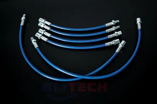 Imagen 2 del producto Cables del kit de línea de freno de acero inoxidable para BMW E36 E34 E32 Rojo Azul Plata Negro