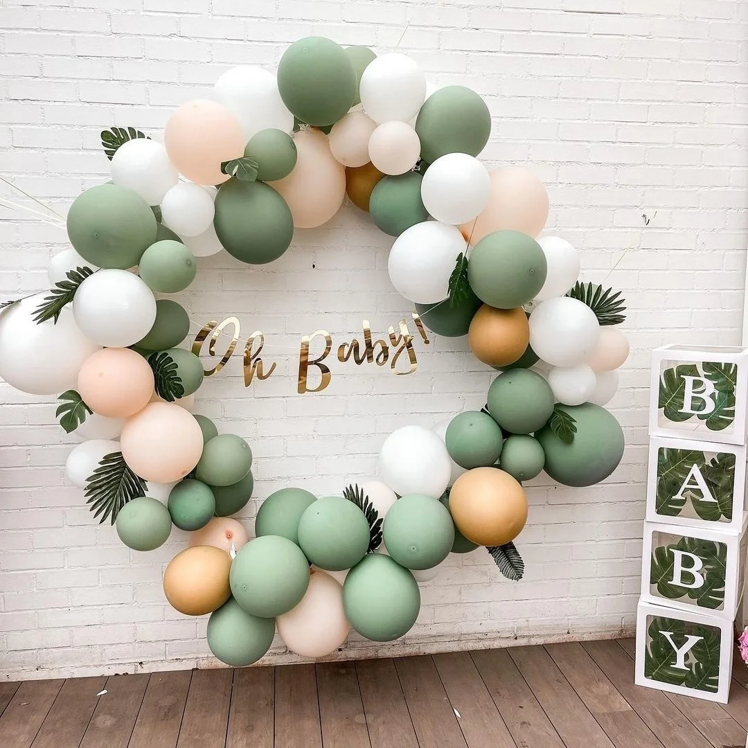 Wild Animal Balloon Tower with Gold 1-9 Number Balloon for Boy's Jungle Safari Birthday Party Decoration Forest Party Supply