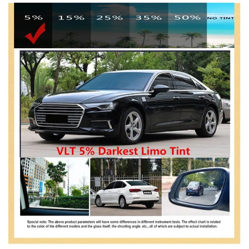 

New Solar UV Protection Window Tint Film Sun Shade Scratch Resistant Car Foil Heat UV Block VLT 1%-50% Glass Sticker 50x3m 1Roll