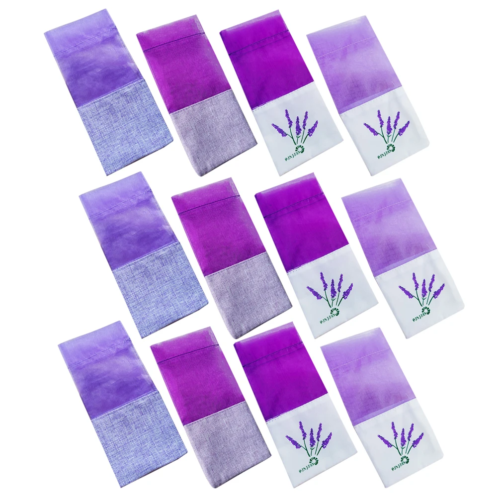 

20pcs Lavender Sachet Bags Empty Breathing Mesh Wardrobe Car Decorative Pouch Fragrance Holder Dry Flowers Storage