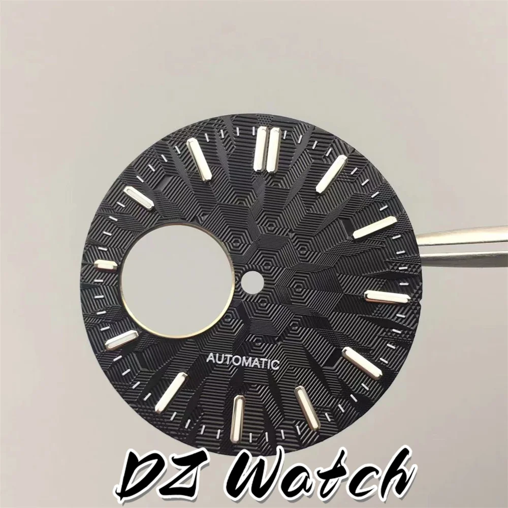 DZ 29mm/31mm Watch Dial Diving Texture Watch Faces Modification Watch Accessories Black silver Green Luminous Fit NH38 Movement