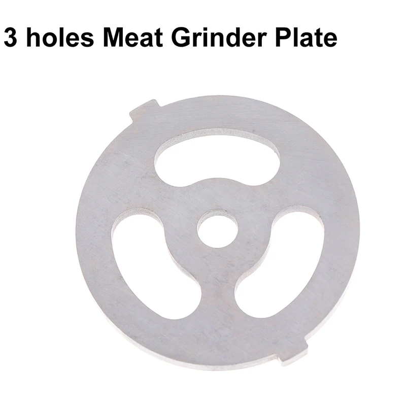 1pc Stainless Steel Meat Grinder Plate Net Knife Meat Grinder Parts Meat Hole Plate Large 3 Holes