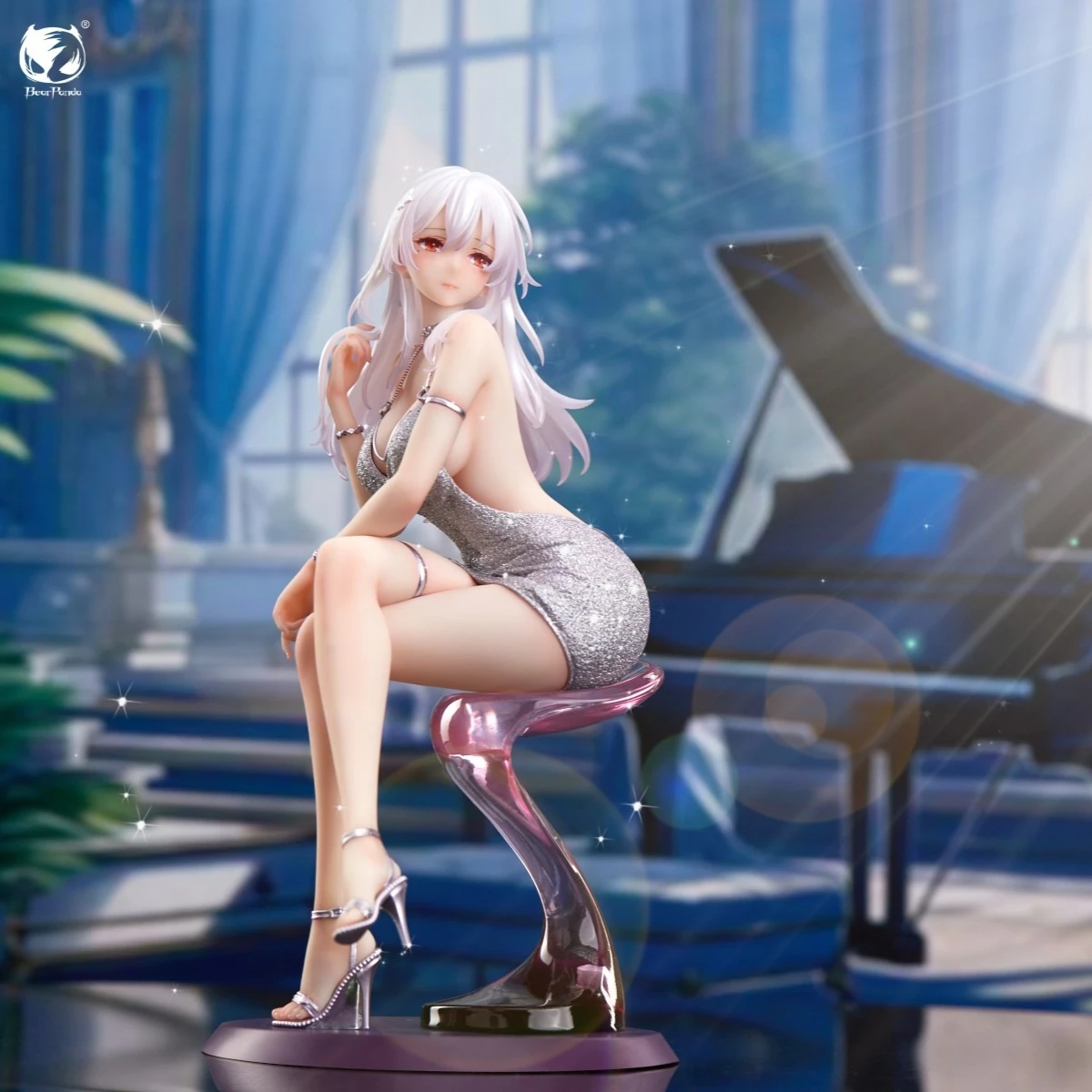 

Judai Original Bear Panda Serina Sliver Dress Evening Gown Private Tutor Asako Fuyuyama Action Figure Model Doll Toys