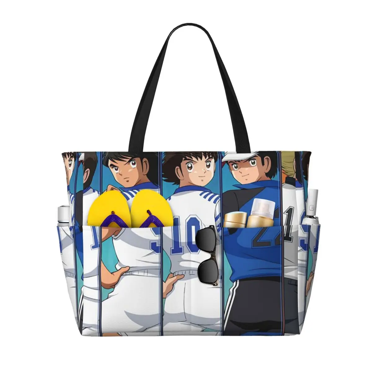 Captain Tsubasa Beach Tote Bag Sport Gym Yoga Duffle Large Tote Bag Women Travel Bag Fitness bag