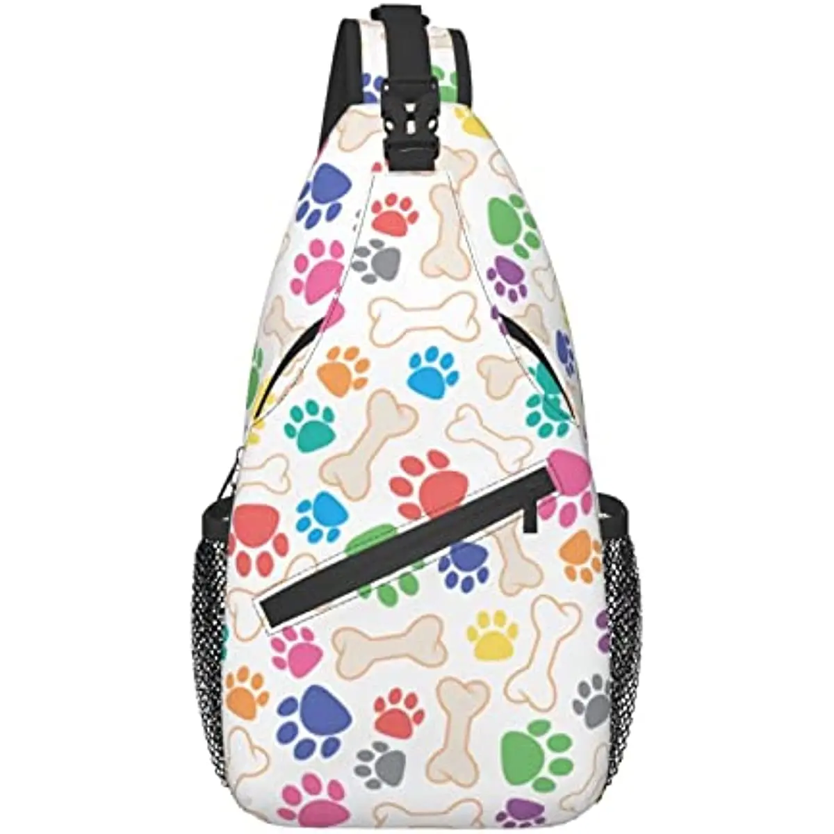 Dog Paw Print Animal Footprint Sling Bag for Women Men Crossbody Shoulder Bags Casual Sling Backpack Chest Bag Travel Hiking