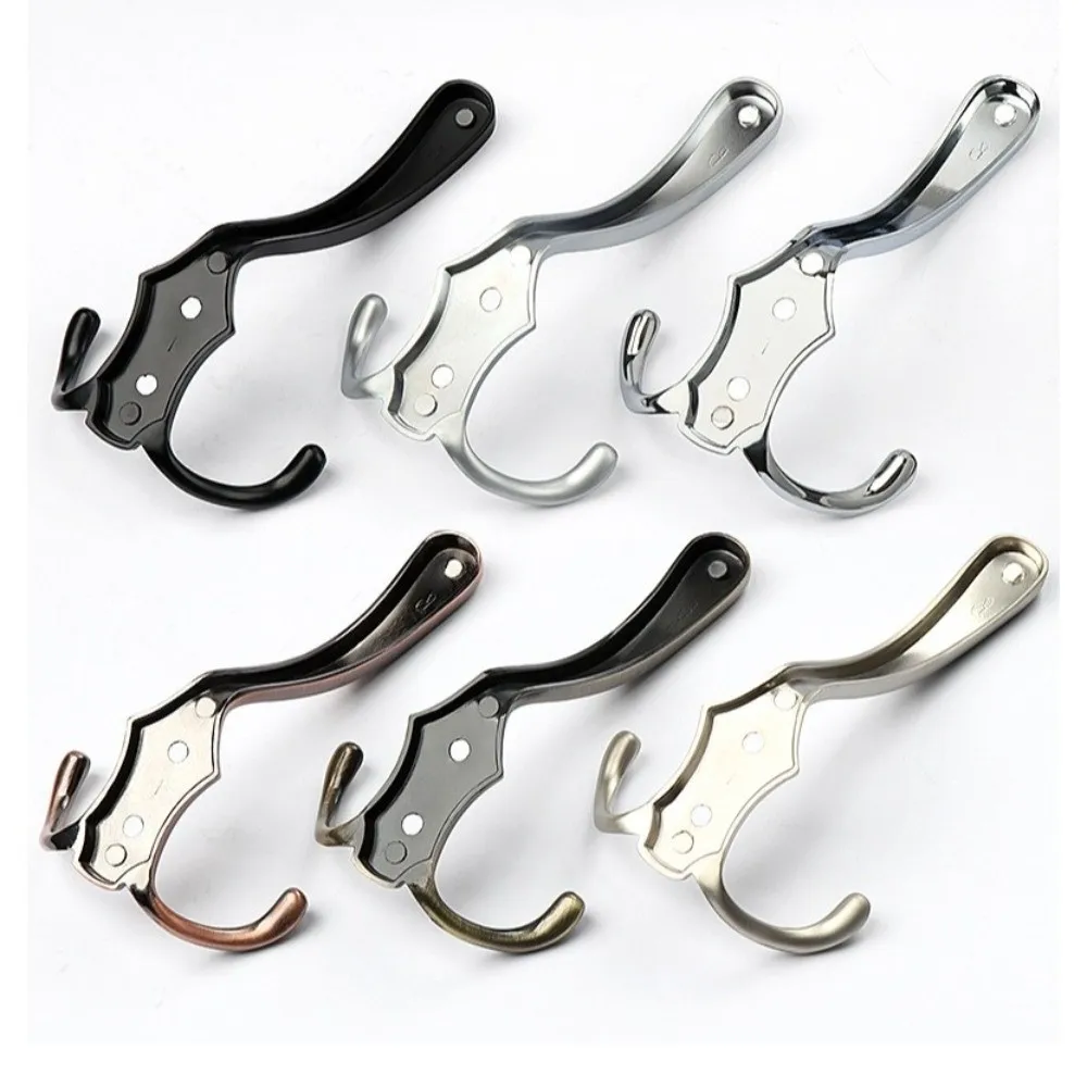 High Quality Zinc Alloy Coat Hooks Wall Mounted Three-Prong Hanger Racks with Screws Multi-Purpose Storage Hat Storage Rack