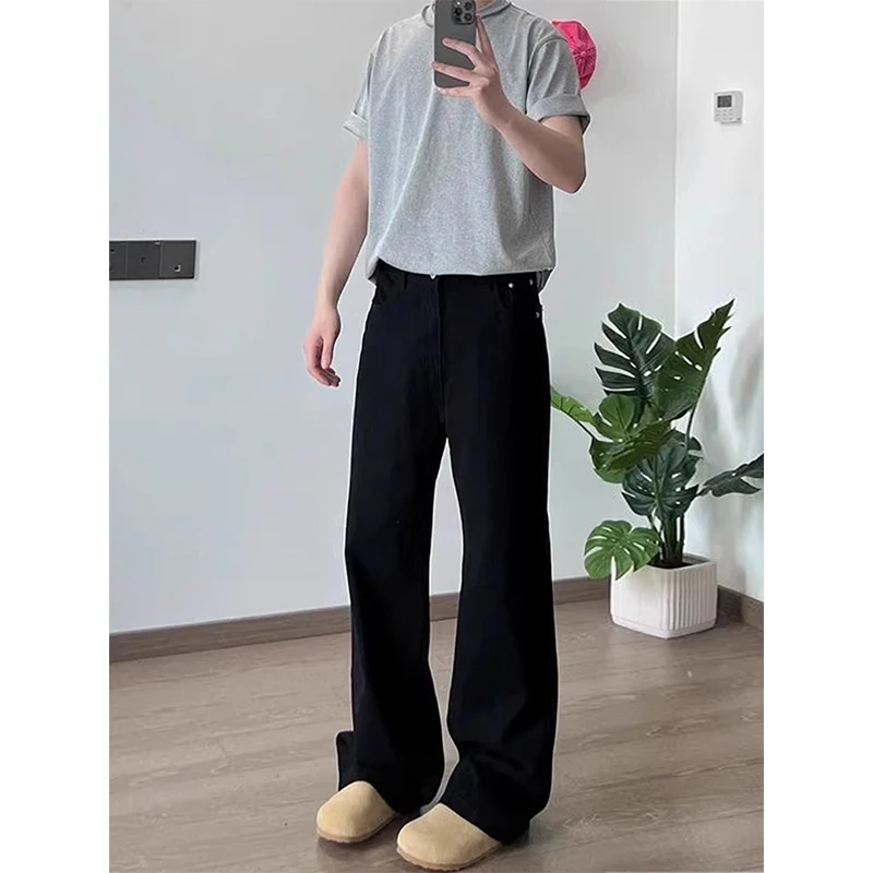 

Джинсы Cleanfit Slimming Straight Leg для мужчин, летние модные брендовые джинсовые брюки до колена с высокой талией, стильные и эффектные