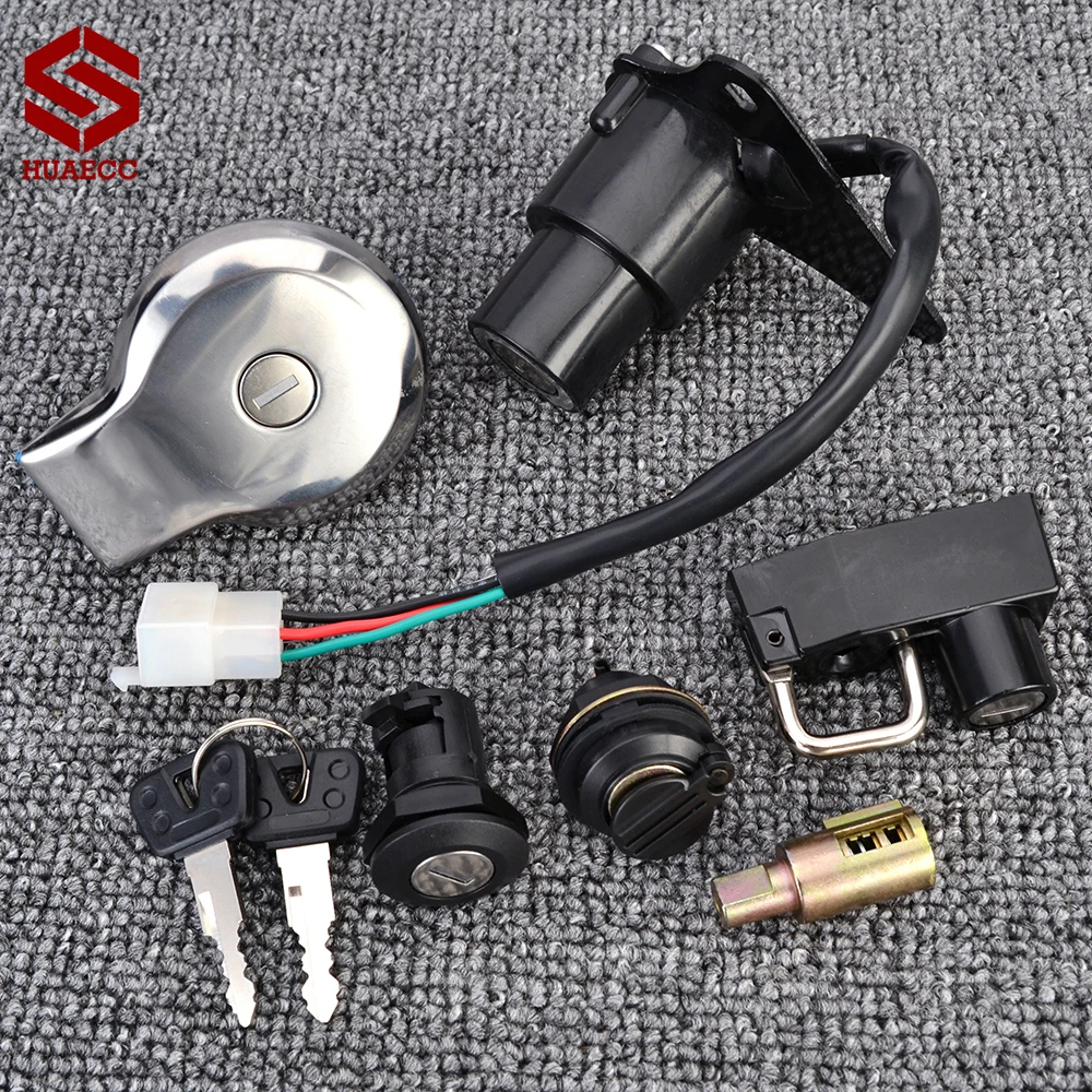 

Fuel Gas Cap Ignition Switch Seat Lock with Key Kit for Yamaha XV250 VIRAGO 250 1988-2013 XV125 VIRAGO 125 1997-2000