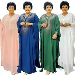 Abayas Voor Vrouwen Dubai Luxe Chiffon Boubou Moslim Jurk Kaftan Marocain Huwelijksfeest Gelegenheden Djellaba Femme 2023 Mode