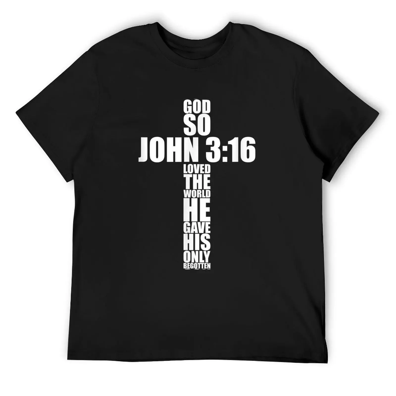 John 316 Christian Cross Religious Bible Verse T-Shirt for a boy sublime quick drying mens workout shirts