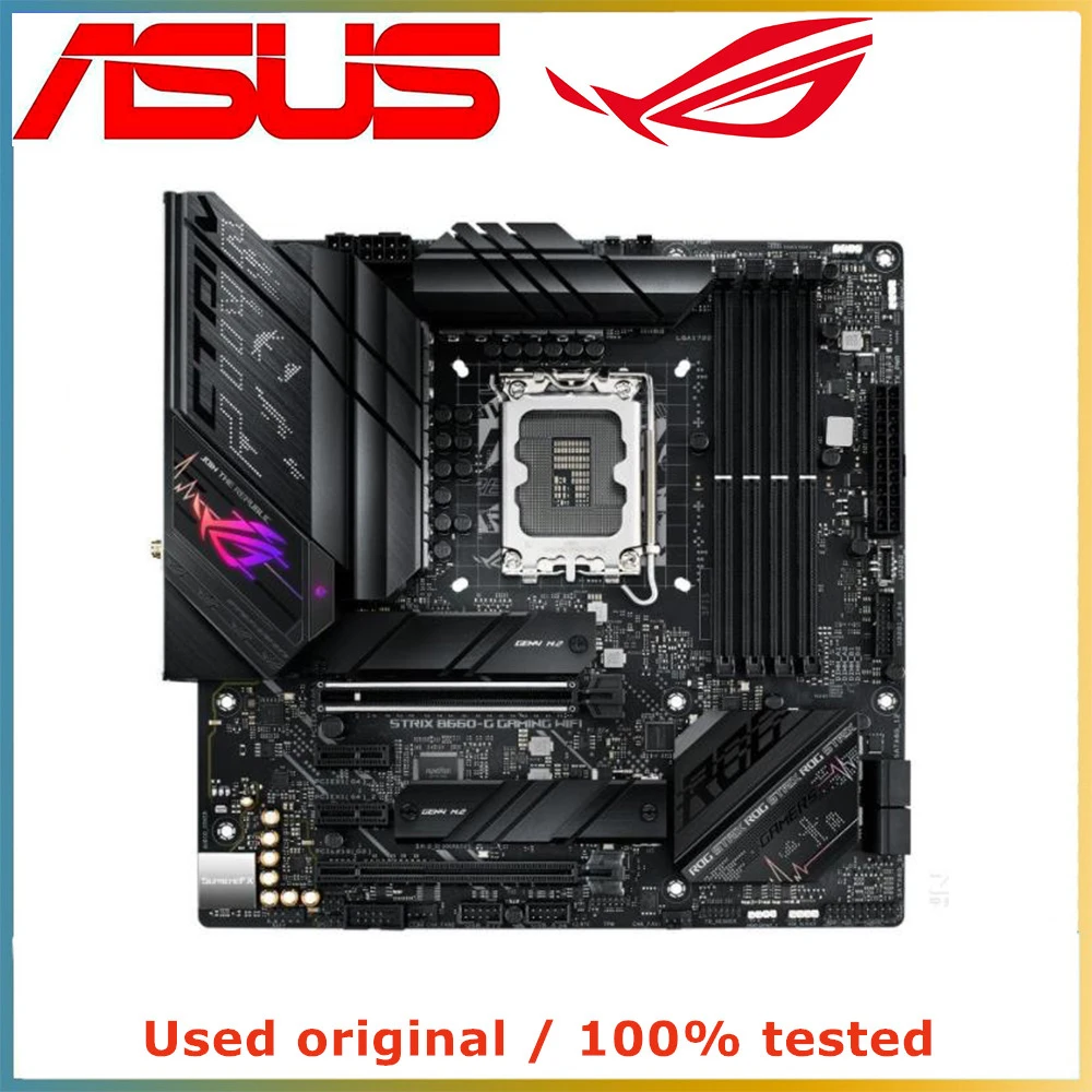 For ASUS ROG STRIX B660-G GAMING WIFI DDR5 Desktop B660 Motherboard LGA 1700 Support 12400F 12400 13700 i3 12100F