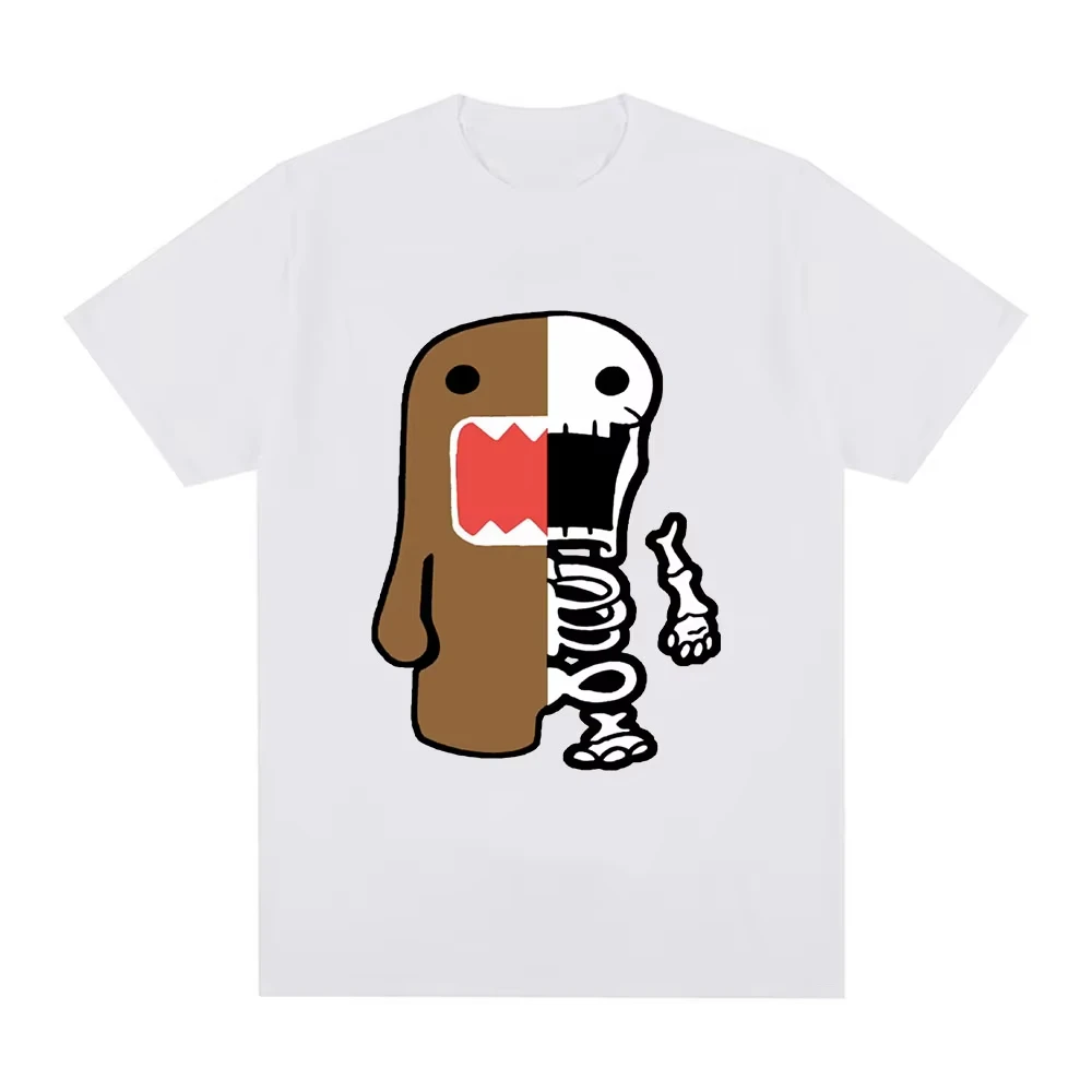 

Domo Kun Funny Skeleton T-Shirts Men's Women Clothing Cotton Casual T-Shirts Harajuku Short Sleeve Oversized T-shirt Streetwear