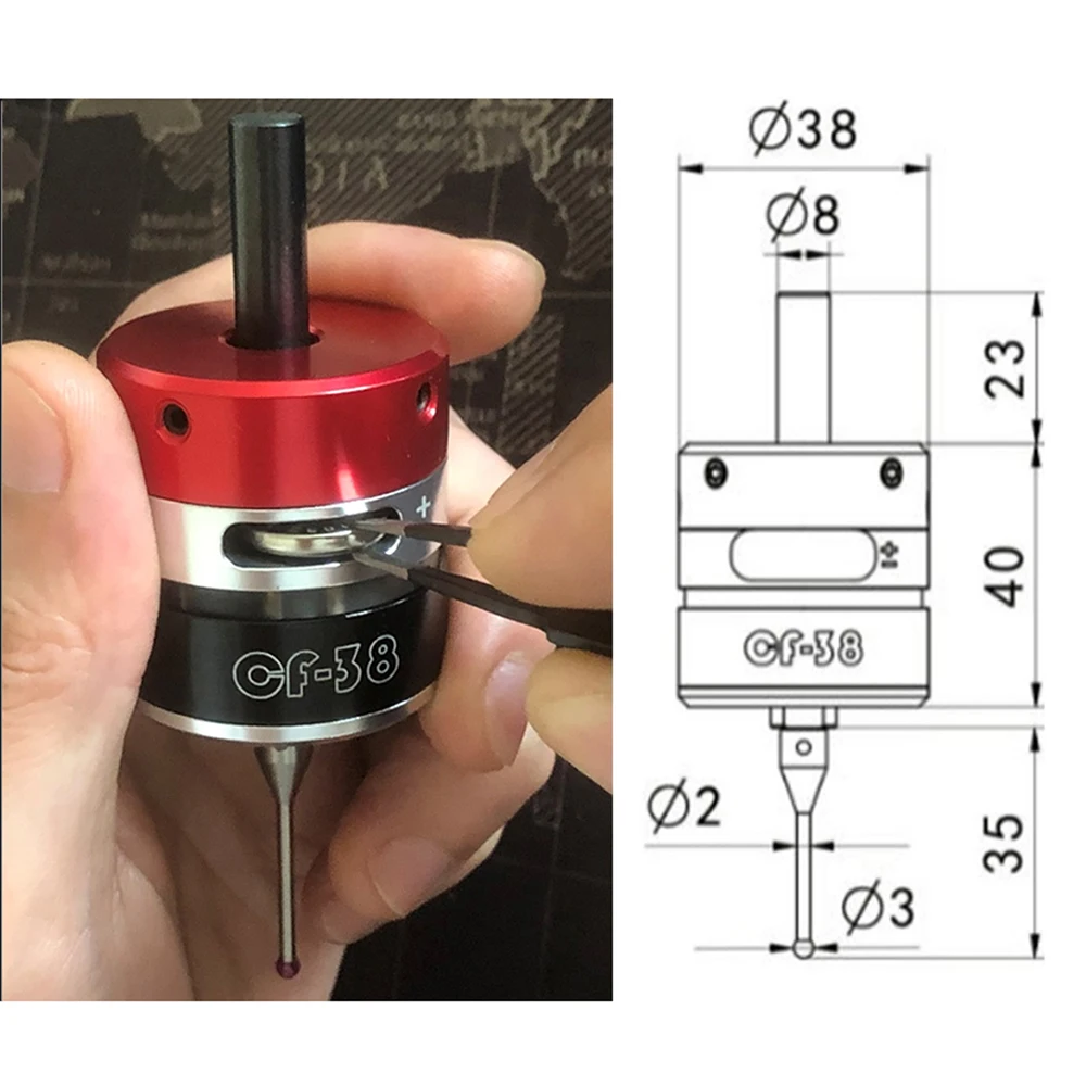 

3d Edge Finder Machining Center Cnc Milling Machine 3-coordinate Precision Probe Centering Rod Tool Setting Instrument Cf-38