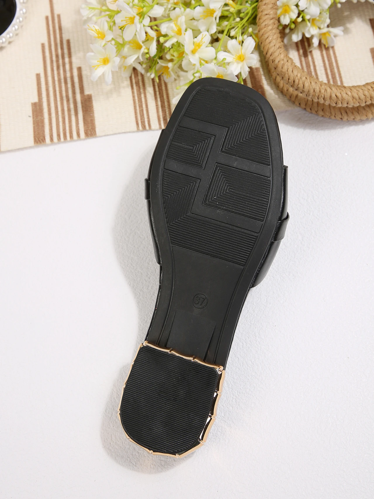 Sommerliche, dicksohlige, atmungsaktive Flip-Flops, Outdoor-Modetrend, leicht, rutschfest, im Strandstil, offene Zehenpartie, Slip-On für Damen – Detail 8