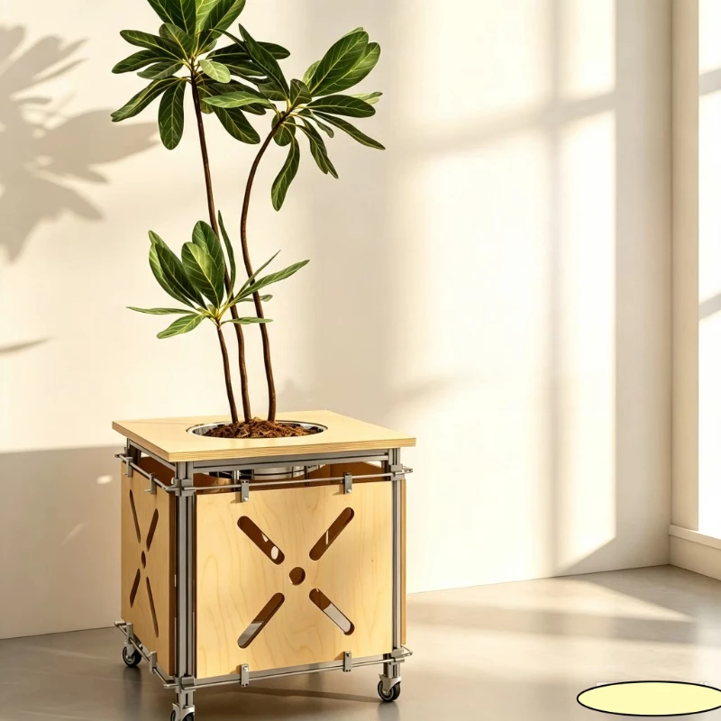 Trolley Flower Pot Frame Flower Pot Aluminum Frame