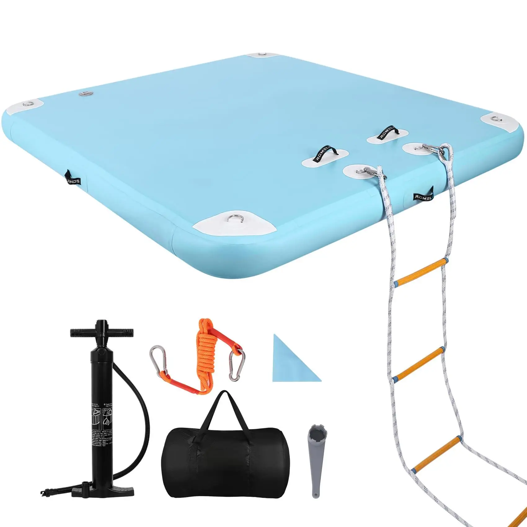 Swimming Pool Beach Lake Suitable For Multi-person Water Leisure Inflatable Floating Island Dock Inflatable Platform