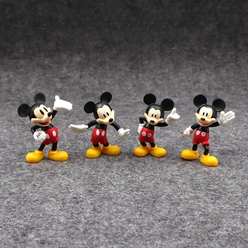 Cartoon Cute Mickey Mouse Action Figures Doll Bake Cake Scene Decor Miniature Ornament Accessories Car Interior Desktop Toys