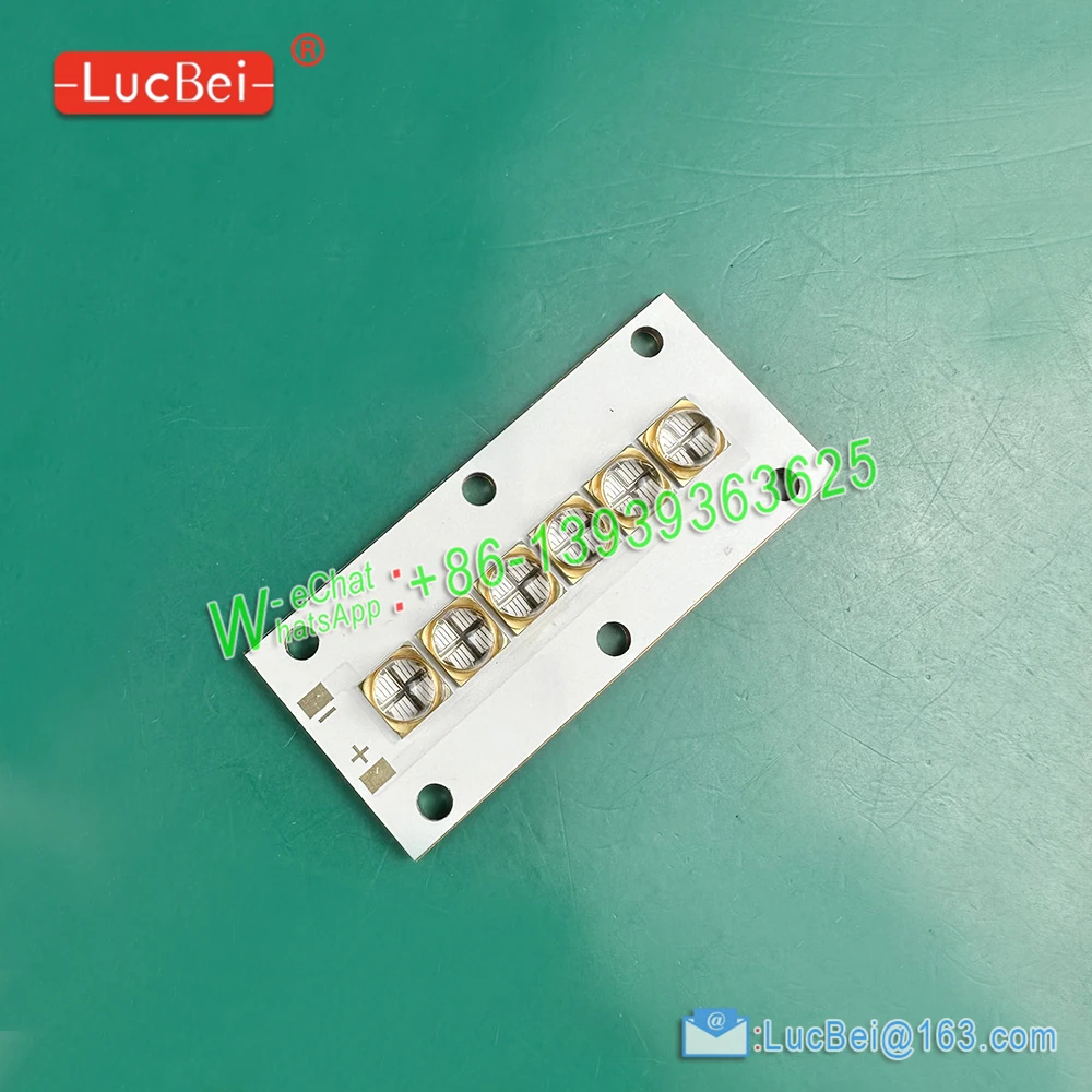 365NM UV LED Copper Substrate Module For Flatbed Printer Furniture Ink Varnish Baking Dry Curing Lamps 6565 395NM Chip 55*25 Mm