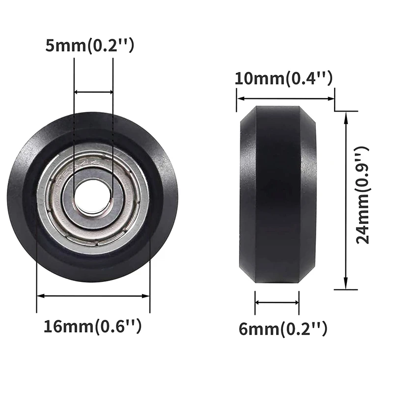 48PCS 3D Printer POM Pulley Wheel Set With Pulley Bearing For Creality Anycubic Anet Series 3D Printer Ender 3