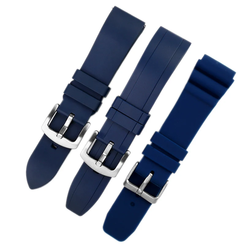 Quick release Silicone Watchband Dark Blue Green orange Watch Strap 20mm 22mm 23mm 24mm fluororubber Butterfly clasp Wrist Band