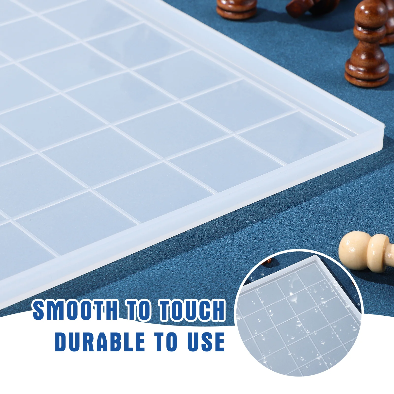 Silicone Chess Mould DIY Manual Mold Crystal Epoxy Mold Non-Stick Easy Clean Recyclable Craft Tool Chess Mould