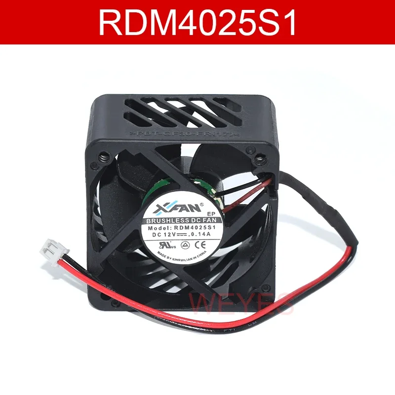 for RDM4025S1 rdm4025s1 4025 12V 0.14A 40X40X25MM 40*40*25mm 2Pin 2wire Cooling Fan