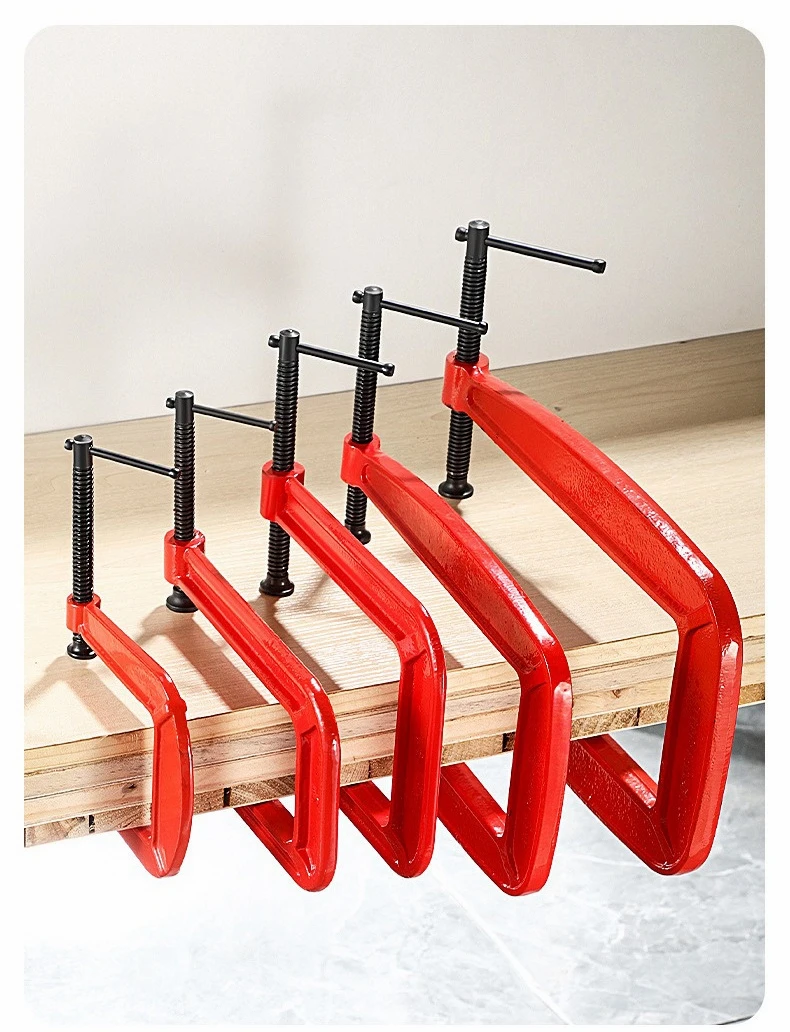 G Clamp Deep Reach C Clamp,4 Inch C-Clamp Set, Heavy Duty Steel C Clamp Industrial Strength C Clamps for Woodworking, Welding