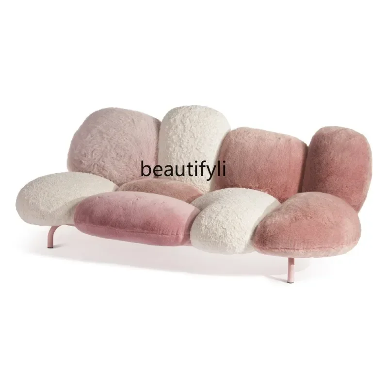 Custom Dracipriasofa Italian Designer Plush Puff Sofa Model Room Display Featured Chair living room furniture