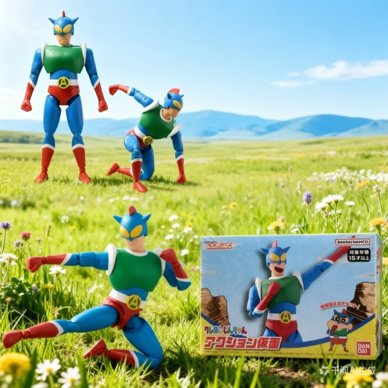 Special Offer Bandai PB SMP Kit Poseable Action Figure Kamen Rider Crayon Shin-chan Anime Mol Robot Figure with Original Box
