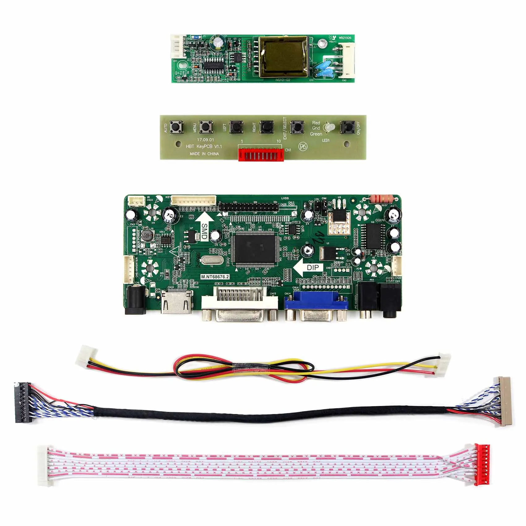 HD MI DVI VGA AUDIO LCD Board  work for 20pis lvds 15.3inch 1280x768 LTA153W2-L01 NL12876BC26-22F NL12876BC26-22D