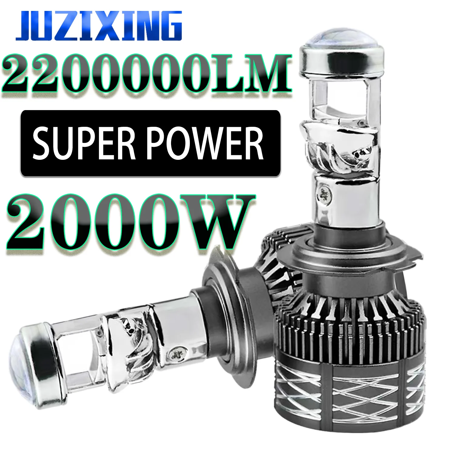 JUZIXING Car 2300W Canbus Projector Mini Lens H4 High Beam 12V 24V H8/H9/H11 H7 H4 9005 9006 Lighthouse Light Bulbs on Cars Lamp