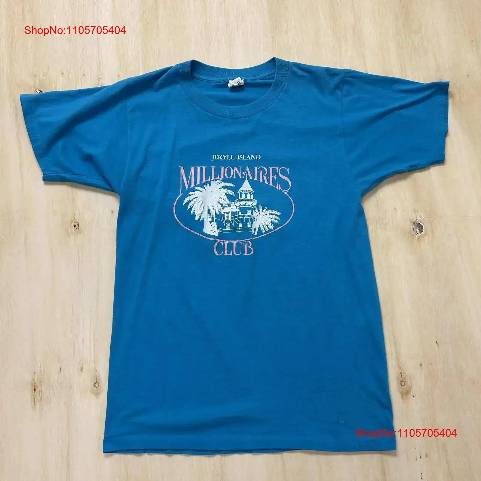 Vintage Jekyll Island Millionaires Club America ProjecT T Shirt Men XL Blue long or short sleeves vintage Washed Versatile