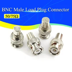 1Pcs Q9 BNC Loads Male Plug Coaxial Brass Resistor Terminator Dummy BNC Load Impedance 50 Ohm&75 Ohm with Keychain Adapter Brass