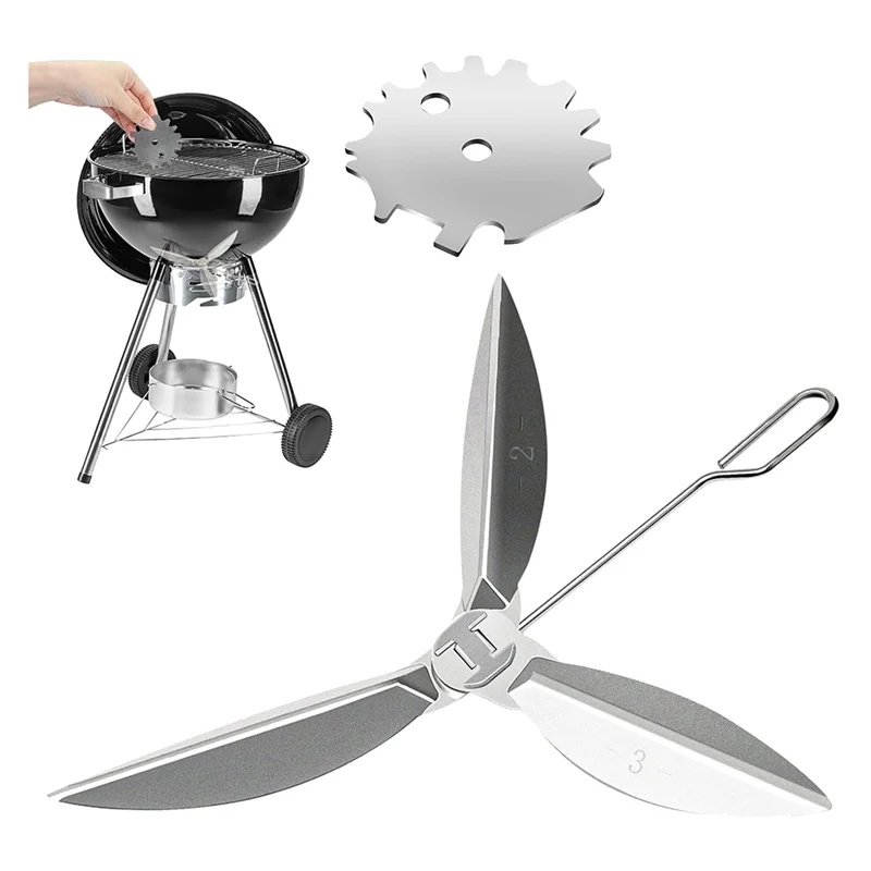ABKP-For Weber Grill 22-1/2-بوصة قطع غيار مثبط الشواية 7444 طقم نظام التنظيف بلمسة واحدة
