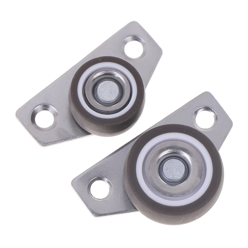 1/4Pcs Silent Rubber Casters, Drawer Wheels, For Furniture Kitchen Cabinet Table ,of Side Installation Low Profile Replace Wheel