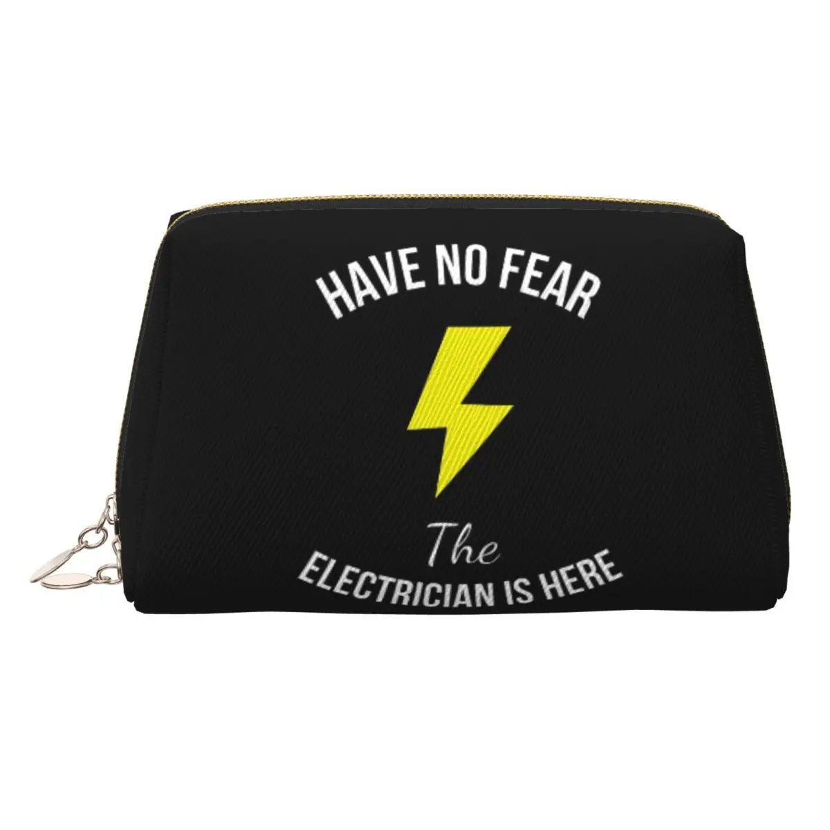 

Have No Fear The Electrician Is Here Funny Job Women Cosmetic Bags Travel Makeup Organizer Pouch Toiletry Storage Dopp Kit Case