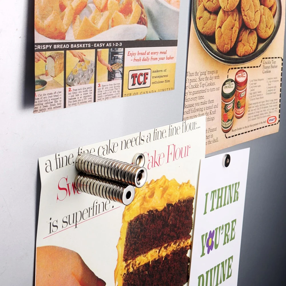 15x5-5 مللي متر مغناطيس النيوديميوم القوي N35 ندفيب المغناطيسي الدائم imanes جولة مع ثقوب مغناطيس الثلاجة قوي للغاية DIY بها بنفسك