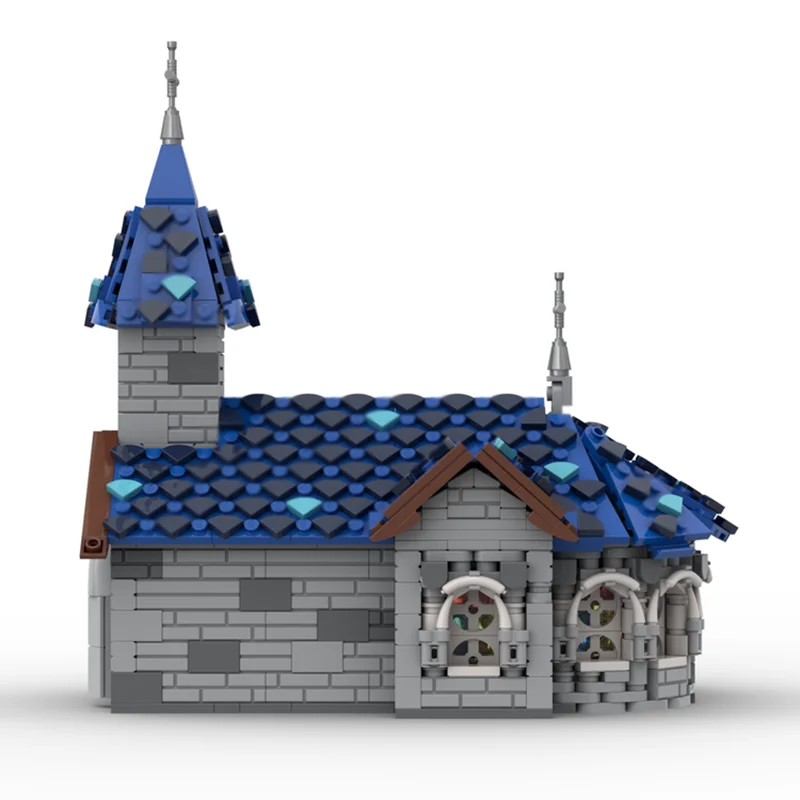 نموذج قلعة القرون الوسطى Moc قوالب بناء نموذج الكنيسة المعيارية كتل التكنولوجيا عيد الميلاد لتقوم بها بنفسك لعبة هدايا البناء